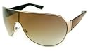 Emporio Armani Sunglasses - 9453 / Frame: Shiny Light Gold Lens: Brown Mirror Gold
