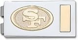 San Francisco 49ers 5/8" Gold Plated Oval Logo on Two Tone (Nickel Plated with Gold Plated Insert) Money Clip