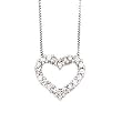 14k White Gold & Diamond Heart Pendant (0.30ctw)