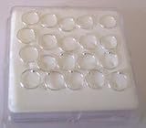 PACK OF 20 STERLING SIVER NOSE RINGS 2 DESIGNS diameter 8mm gauge 0.5mm