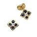 1/2 Carat Sapphire & Diamond Earrings in 14K Yellow Gold