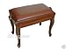 Walnut Leather Classic Adjustable Piano Bench