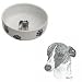 Whippet Paw Print Bowl, Porcelain by Rosalinde (7 in. x 2.5 in. deep)