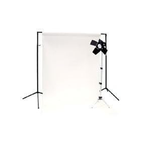 Savage Background Economy Photo Studio Kit with 1 S100 Strobe, Backlight Stand, Background Stand & 53 White Seamless Paper.