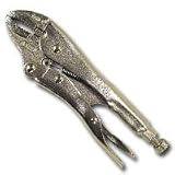 Locking Pliers Curved Jaw with Cutter - 7 In