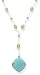 16+2 Extension Peridot Swarovski Crystal Necklace With Turquoise Drop