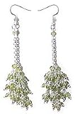 Drop Earring in Sterling Silver & Peridot Gemstone 3.5 