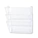Rubbermaid 47014 Stak-a-file three-pocket wall file, letter size, clear