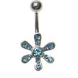 Sterling Silver Belly Ring Flower Sterling Silver Belly Ring Flower