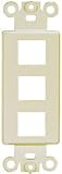 DECORA TYPE KEYSTONE INSET 3 PORTS IVORY