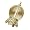 Crystal Ball Charm - Gold Plate