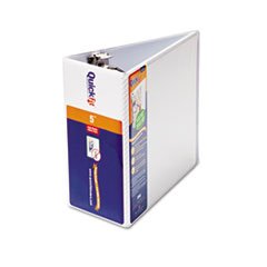 Quick Fit D-Ring View Binder, 5 Capacity, White