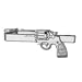 HWC POLICE SECURITY PRIVATE INVESTIGATOR DETECTIVE PISTOL HANDGUN GUN REVOLVER FIREARM UNIFORM TIE CLIP NICKEL SILVER FINISH, GREAT DEAL !