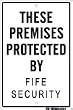 These Premises Protected By - Small Parking Sign