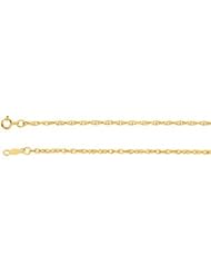 1.5 mm Lasered Titan Gold™ Rope Chain 14K Yellow 7 Inch Ch474