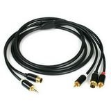 3FT S-VID/3.5MM Phono To