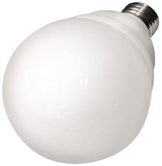 Energiesparlampe 230 V E27 Sockel Länge 115 mm Durchmesser 70 mm Kugelform warm weiss 2700 K Energieklasse A 7 W
