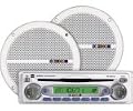 Dual 100-Watt AM / FM / CD Marine Receiver with Detachable Face and 6.5