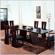 Global Furniture USA Jessica Dinette Set in Mahogany and Silver Finish