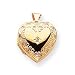 14k Domed Diamond Heart Locket