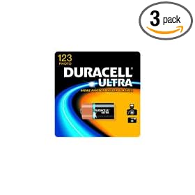Duracell M3 Technology DL123 Lithium Photo Battery (Pack of 3)