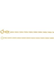 1.25 mm Solid Figaro Chain 14K Yellow 7 Inch Ch8