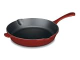 Cuisinart Chef's Classic Enameled Cast Iron 10-Inch Round Fry Pan, Cardinal Red