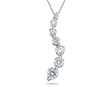 1.00CTW Diamond Journey Pendant in 14K White Gold