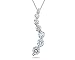 1.00CTW Diamond Journey Pendant in 14K White Gold