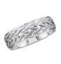 Men's 14kt. White Gold, Braided Style Wedding Band (Size 10)