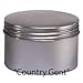 8 Oz Seamless Deep Body Aluminum Tin with Screw on Lids - Set of 4