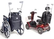 Crutch and Walking Stick Bag for Scooters or Wheelchairs