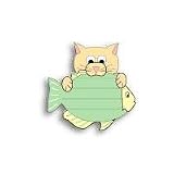 Pet Supplies : Pet Tag - Cat with Fish