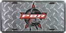 Professional Bull Riders License Plate (Diamond Plate) PBR