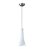 1 Light Pendant In Satin Nickel And Simply White Glass