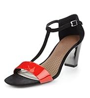 Footglove™ Fashion Suede High Heel T-Bar Sandals