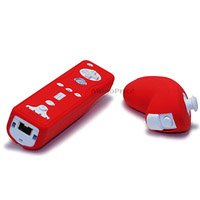 Nintendo Wii Remote Control Nunchuck Silicone Skin - Red