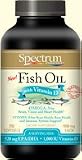 Spectrum Essentials Fish Oil Tablets with Vitamin D, 250-Count Soft Gels