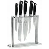 Mercer Cutlery Genesis 6-Piece Knife Set with Tempered-Glass Block