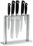 Mercer Cutlery Genesis 6-Piece Knife Set with Tempered-Glass Block