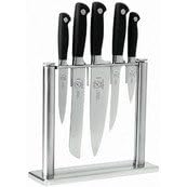 Click here to buy Mercer Cutlery Genesis 6-Piece Knife Block Set with Tempered Glass Block by Mercer Tool.