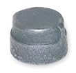 Industrial Grade 1LBP8 Cap, Galv Malleable Iron, 300 PSI, 1/4 In