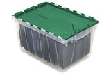 Akro Mils Clear Security Container With Hinged Lid. Package of 3