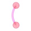 BIOPLAST Pink GLOW in the DARK Eyebrow Ring
