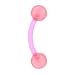 BIOPLAST Pink GLOW in the DARK Eyebrow Ring