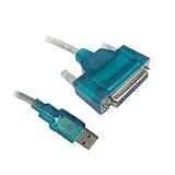 Sabrent USB to DB25 Female Parallel Converter Adapter 6-Foot Cable (USB-DB25F)