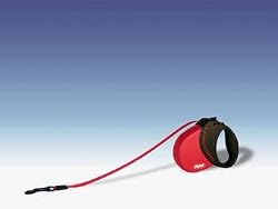 Flexi Comfort Belt 16-Feet Small Leash, 44-Pound, Red/Black