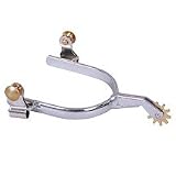 Men's All Around Western Spurs, Nickel Plated