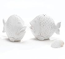 Sanibel Sands Fish Shape Salt And Pepper Shakers Beach Home Decor