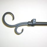 Review Factory Direct Drapes  / Black Curtain Rod w/ Shepherd's Crook Finial 28'' - 48'' Width